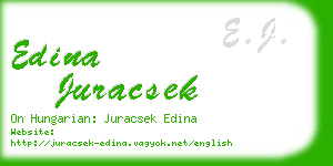 edina juracsek business card